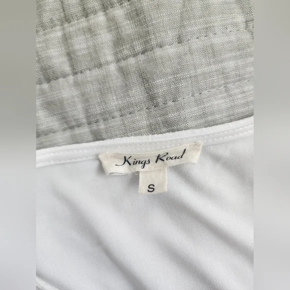 White Embroidered V-Neck Mini Dress with Black Trim - Picture 5 of 5